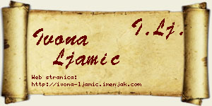 Ivona Ljamić vizit kartica